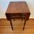 Antique mahogany drop-leaf side table with two drawers and turned legs 2 thumbnail