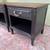Henredon Four Centuries Nightstand Set – Dark Walnut Tops, Black Base, Bronze  7 thumbnail
