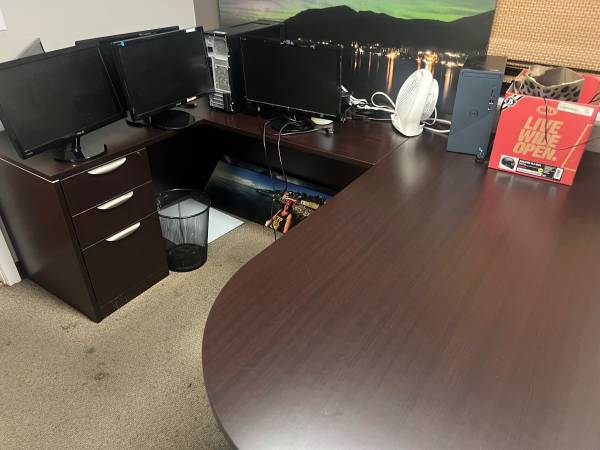3 L shape desks. Literally brand new. 1