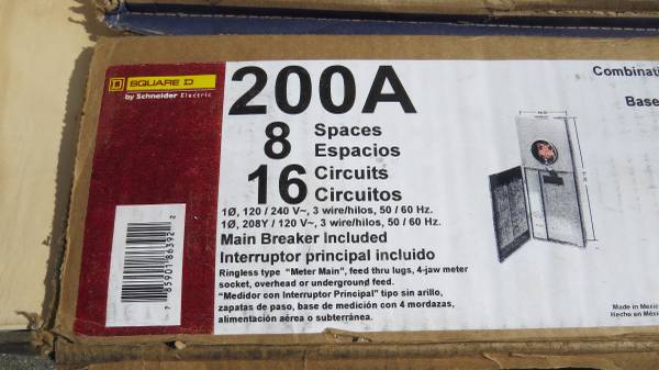 200 Amp Meter-Breakers combo unit. CSED 1