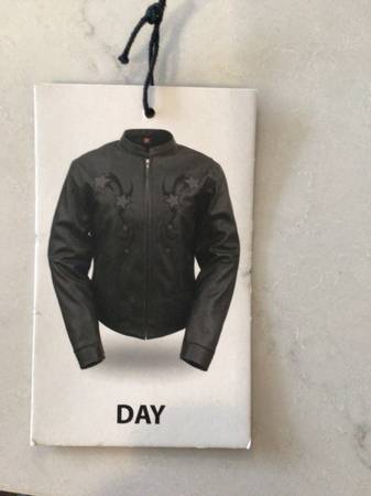 Leather Biker Jacket and gloves 1