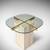 Italian Post Modern Travertine Stone & Brass Side Table by Artedi, c.1 1 thumbnail