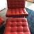 MIES VAN DER ROHE replica red real leather barcelona chairs & ottoman 2 thumbnail
