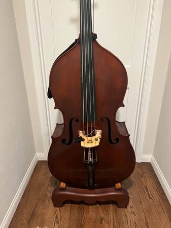 Custom Wood Double Bass Stand 1