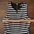 A/X Armani Exchange Black/Cream Striped Fit and Flare Dress-Size 0 8 thumbnail