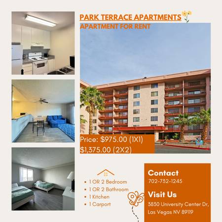 Park Terrace Apartments - One bedroom / One bathroom 🌳🌳🌳 1