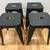 Set of 4 Industrial Metal Short Stools (Matte Black) 1 thumbnail