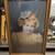 1920s Rectangular Gilt Bubble Glass Framed Girl Portrait with Blue Bow 1 thumbnail