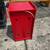 Vintage Oak Twin Size Royal Blue Platform Cannonball Bed w/Red Locker Nightstand 15 thumbnail
