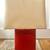 Midcentury bright orange ceramic large table lamp 8 thumbnail