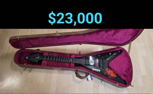 Gibson Gothic Flying V 1999 Ozzfest artist owned tour guitar 1