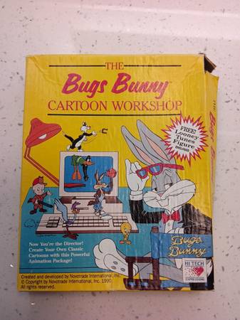 Vintage 1990s Expressions Bugs Bunny Cartoon Workshop Animation 5.25" Floppy PC 1