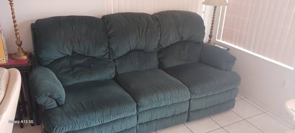 Green cloth couch 1