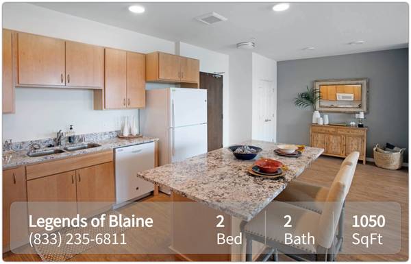 $1,710 / 2br - 1050ft2 - Animal lover? This is the purrfect place for you! We are pet friendly! (Blaine)64003958187907122