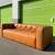 Poly and Bark Saddle Tan Leather Couch Sofa 4 thumbnail
