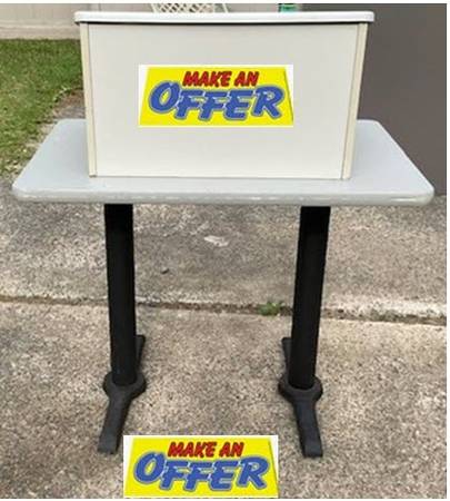 LECTERN or PODIUM and DURABLE COMMERCIAL TABLE 1
