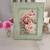 Christie REPASY pink ROSES Print in SHABBY chic sage green wood frame. 1 thumbnail