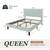 Queen Bed Frame, Platform Bed Frame with Upholstered Adjustable Headboard, Ice B 9 thumbnail