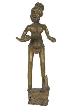 Large African Bronze Fertility Figure From Cameroon 1