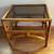 Gorgeous Vintage Curved Bamboo Side/End Table with Inlaid Glass Top 1 thumbnail