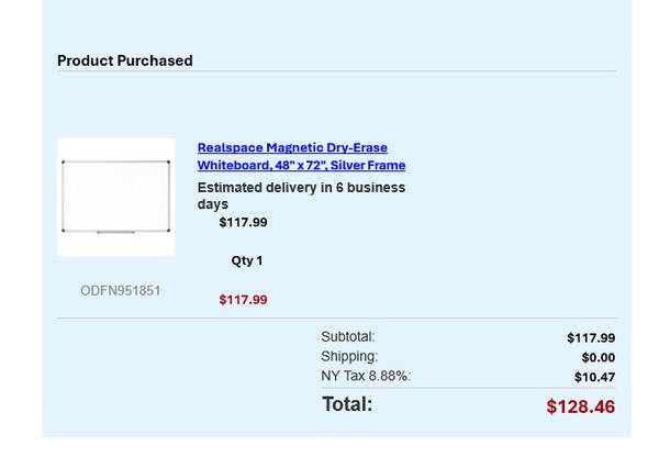 Magnetic Dry Erase Board 48x72 1