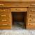 Solid Oak Roll Top Computer Desk Golden Oak 6 thumbnail
