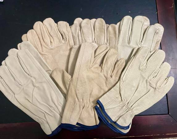 6 Pair Leather Work Safety Gloves size XL 1