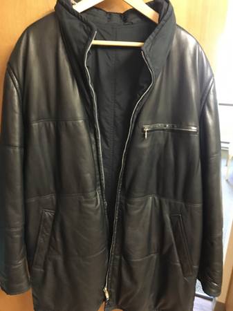 Ferragamo Mens,Leather Coat 1