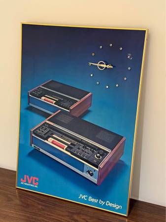 Vintage JVC Store Display Clock Art Ad 1