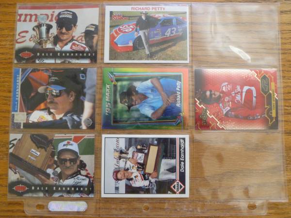 7 NASCAR Sports Cards-Petty, Earnhardt, Stewart-$2 FOR ALL!! 1