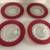 4 Vintage Kings Crown Ruby Red Plates & Cups 4 thumbnail