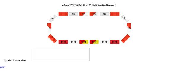 Red/white 36 inch speedtech lightbar 1