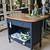 Kitchen Island Crafted from Vintage Dresser - Navy Blue 1 thumbnail