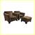 Pottery Barn Dark Brown Velvet Chairs + Ottoman, Set Of Three 1 thumbnail