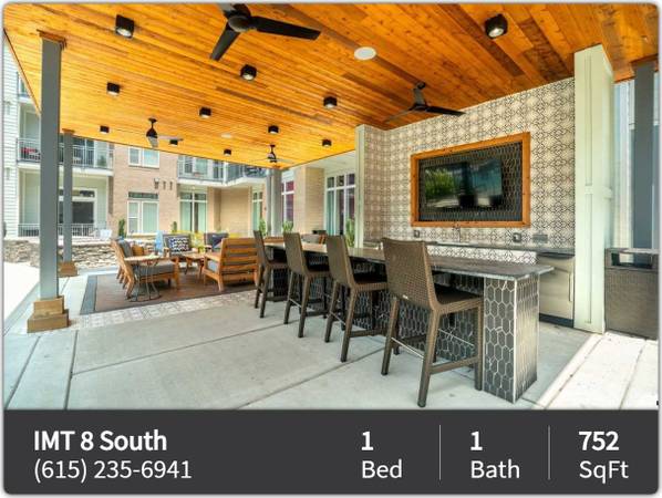 $1,675 / 1hab - 752ft2 - ¡Amplio departamento de 1 habitación y 1 baño de 752 pies cuadrados! ¡Lavadora y secadora incluidas! (Nashville - Cerca del centro)63673267400451121
