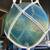 JAPANESE 9” GLASS FISH NET FLOAT w/ TY Kanji Sendai Makers Mark.  TIKI 2 thumbnail