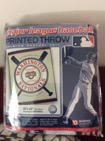 MLB “Printed Throw” Brand New, Factory Packaging (60x50) size 1