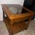 Solid Oak Glass-Top End Table / Nightstand 2 thumbnail