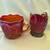 Vintage INDIANA CARNIVAL GLASS-RED SUNSET CREAMER & SUGAR BOWL 1 thumbnail