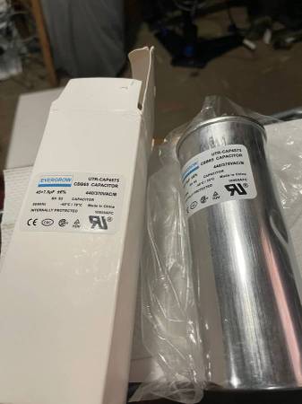 AC HVAC capacitor new 45+7.5+-6% 440/370VAC/B 1