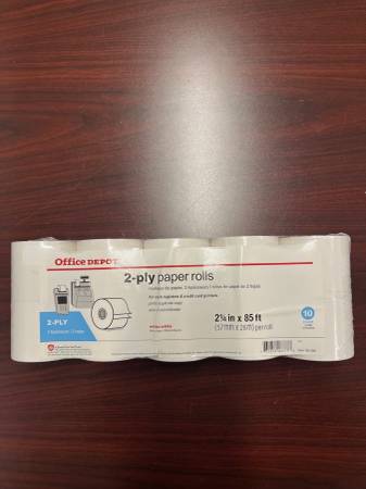 Paper Rolls - Cash Reg/Credit Card 1