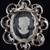 Vintage Beveled Crystal Carved Cameo Brooch Pin 2 thumbnail