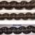 Imported Italian Beaded Tassel Trim  - By the Foot! Taupe & Black. NE 21 thumbnail