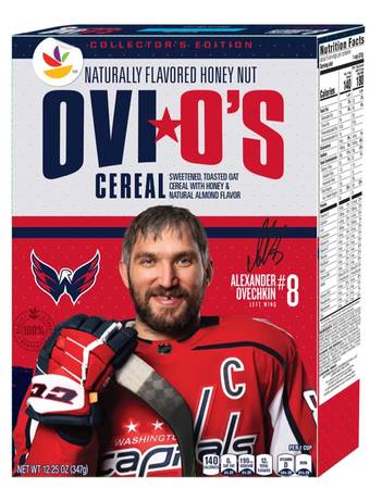 Alex Oveckin Ovi-O’s Cereal Collectible Box Expired 1