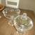 Cut Glass PEDESTAL bowls, vintage antique lid GLASS pcs 5 thumbnail