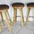 REDUCED: 3 Swivel Bamboo BAR stools-Naples 1 thumbnail