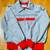 Vintage Glacier Bay Windbreaker Grey Blue Red Full Zip Jacket Mens Large 1 thumbnail