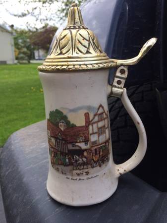Beer Stein with Picture of German Town 1
