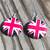 Coronation King Charles Union Jack flag genuine-bottletop earrings 1 thumbnail