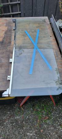 1962-67 Nova wagon rear tailgate glass and channel 1